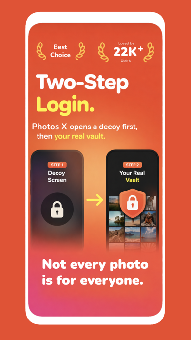 Photos X two-step security screen