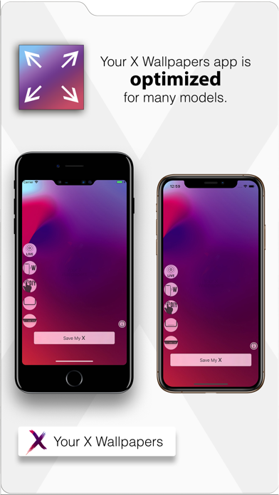 Your X Wallpapers customization screen