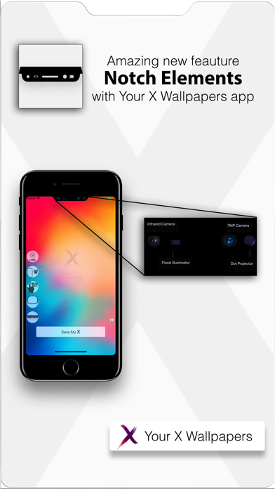 Your X Wallpapers notch styles screen