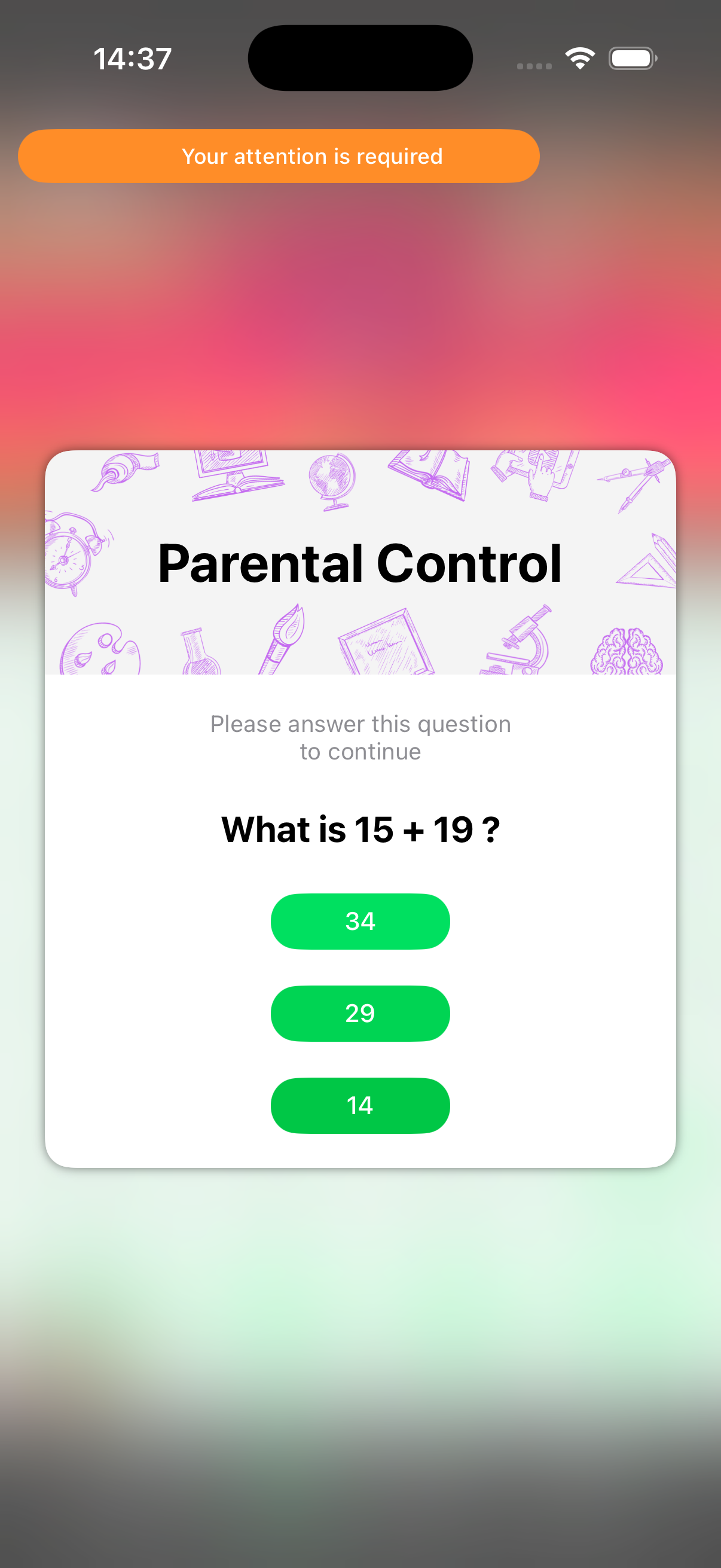 Baby Kids Tube categories screen